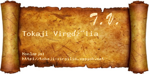 Tokaji Virgília névjegykártya